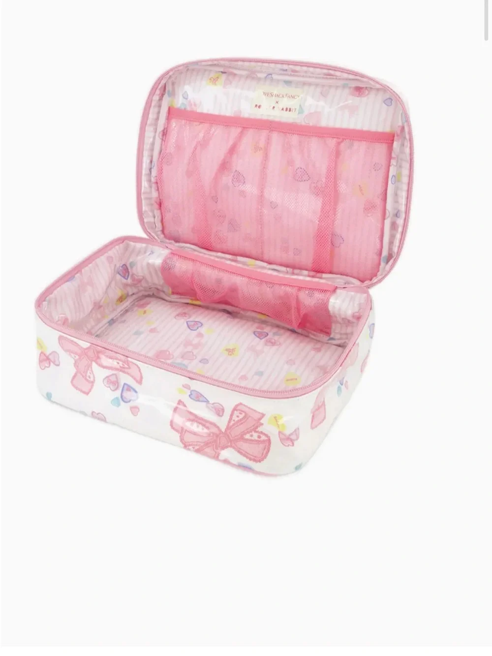 LoveShackFancy / Roller Rabbit doily beaux carry all - pink sugar cosmetic case
